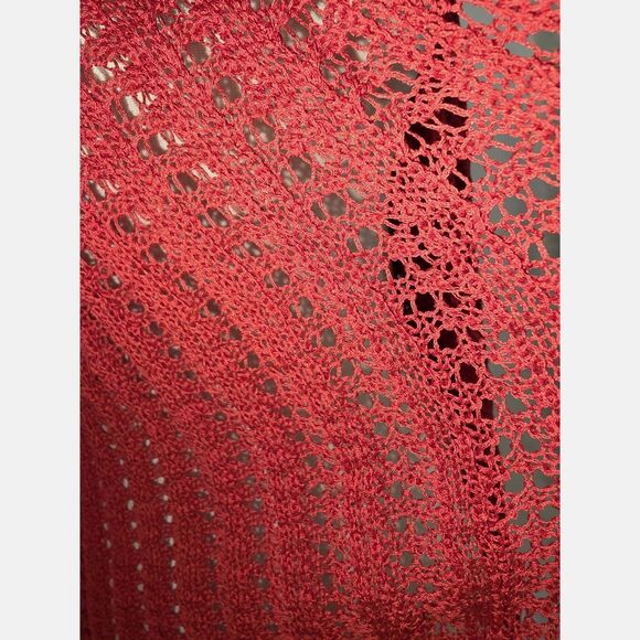 Beautiful Burnt Orange Open Knit Cardigan US Size Medium - Picture 9 of 9